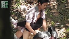 Mature Asian Orostitute With Younger Client Outdoors